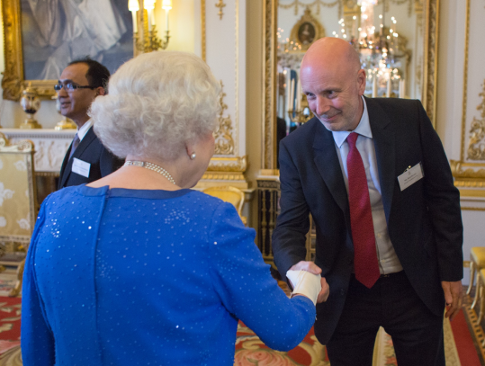 Co-founder Rob with Queen Elizabeth II