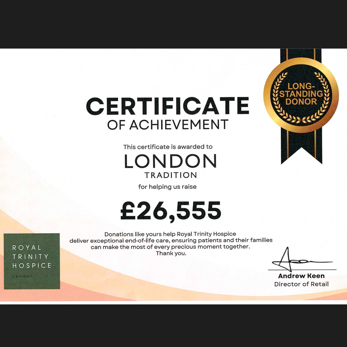 Â£26,555 Raised for Royal Trinity Hospice â Thank You for Helping Make It Possible | Stitching Stories: The London Tradition Blog
